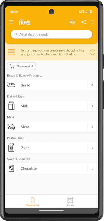 Screenshot of HNGRY app