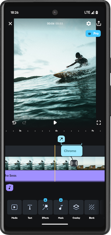 Screenshot of Splice app