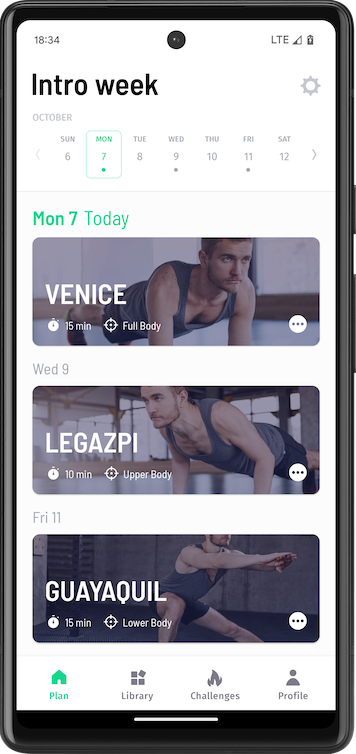Screenshot of 30 Day Fitness app